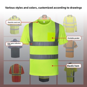 T-shirt réfléchissant à manches longues pour hommes et femmes, chemise POLO personnalisée, uniforme de sécurité, vêtements de <span class=keywords><strong>chantier</strong></span> - Product Image 2