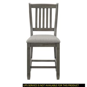 DB Style classique 2 pièces ensemble gris antique chaises de salle à manger hauteur de comptoir siège en bois rembourré pour meubles de salle à manger - Product Image 6