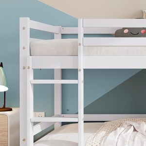Cama alta de madera maciza personalizada para niños, tipo casa, con estructura de madera, tamaño Queen, 90x200cm, con techo, para habitación infantil de hostal. - Product Image 4