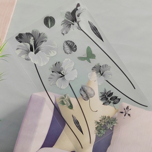All'ingrosso <span class=keywords><strong>adesivi</strong></span> <span class=keywords><strong>murali</strong></span> in PVC stampati UV personalizzati grandi fiori a foglia di farfalla per soggiorno decorazioni per la casa in PVC impermeabili decalcomanie da parete in PVC - Product Image 5
