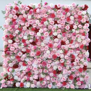 Panel de Pared de Tela de Rayón Rosa, Diseño Personalizado de Fábrica, Estilo Europeo, Fondo para Decoración de Bodas y Navidad - Product Image 1