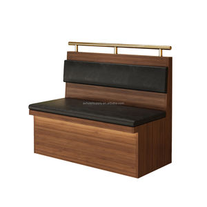 Juego de Comedor Moderno de Lujo Ligero, Duradero y Ecológico, Mesa y Sillas de Madera para Cafetería, Asientos de Cuero Negro para <span class=keywords><strong>Restaurante</strong></span> - Product Image 1