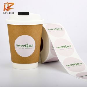 Étiquettes autocollantes Sweetjava pour tasses à café en vinyle, écologiques, imperméables, résistantes à la chaleur, impression numérique pour l'emballage des boissons - Product Image 1