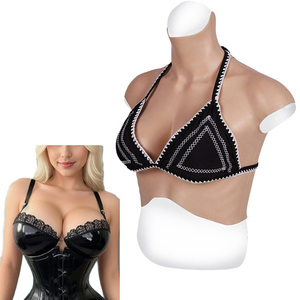 Prothèses mammaires en silicone pour travestis, plaques de poitrine artificielles, body pour travestis, sissy, transvestite - Product Image 1