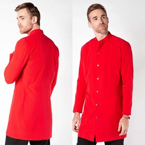 Bata de laboratorio médico profesional para hombre, logotipo personalizado, tela de punto ligera y duradera, bolsillos elegantes para médicos y enfermeras - Product Image 2
