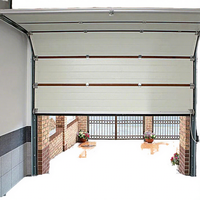 Porte sectionnelle en acier isolée à enroulement automatique, design moderne, taille personnalisée 8 x 9, pour garages et villas, finition imperméable
