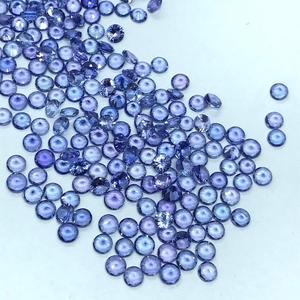 Venta al por Mayor de Gemas Sueltas de Corte Redondo de 2 mm a 6 mm, Tanzanita Azul Violeta para la Fabricación de Joyas, Tanzanita Natural - Product Image 1