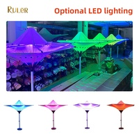 Parasol commercial créatif décoratif en forme de fleur, résistant aux UV, pour piscine et restaurant, 4m, 5m, 6m