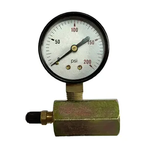 200 PSI van giảm áp sắt hình lục giác LPG Đồng hồ đo áp suất khí gas với van an toàn