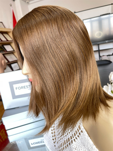 Peluca Judía Eslava 2025, Cabello Virgen Brasileño Remy Liso Sedoso, Color Rubio Miel, Sin Enredos, Sin Caída, Mini Capas, Envío Gratis - Product Image 3