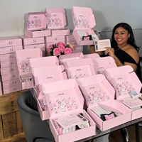 Boîtes d'emballage cadeau de cheveux en papier ondulé pli personnalisé boîte aux lettres de luxe en vison cils expédition parfum vêtements