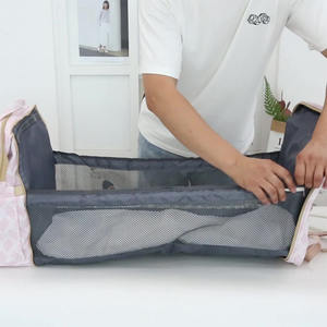 Nueva bolsa plegable portátil, mochila de momia con cuna, bolsas multifuncionales para <span class=keywords><strong>madre</strong></span> y bebé, paquete de pañales, mochilas de guardería, venta al por mayor - Product Image 5
