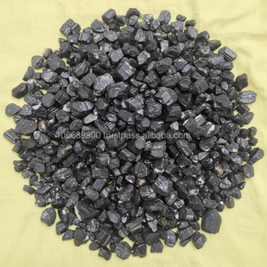 TOURMALINE Collier Tourmaline à facettes noires naturelles Poire ovale polie Formes de coussin fantaisie Pierre précieuse en vrac - Product Image 1