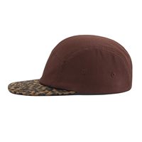 Casquette de camping à profil bas imprimé léopard à 5 panneaux pour unisexe, streetwear, sports de plein air, décontractée, vente en gros