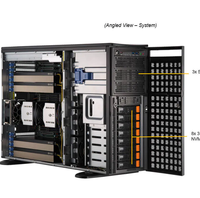 Serveur tour GPU Supermicro SYS-741GE-TNRT 4U, double processeur Intel Xeon, 4x NVI DIA GPU, serveur de travail IA, apprentissage profond, HPC
