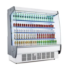 Resfriador aberto de auto serviço de bebidas, venda quente, durável, 1.5m, para superfície, varejo