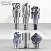 Couteau de nez remplaçable KAPLO sur mesure en usine, en aluminium, à quatre lames en acier au tungstène, connexion filetée, module CNC