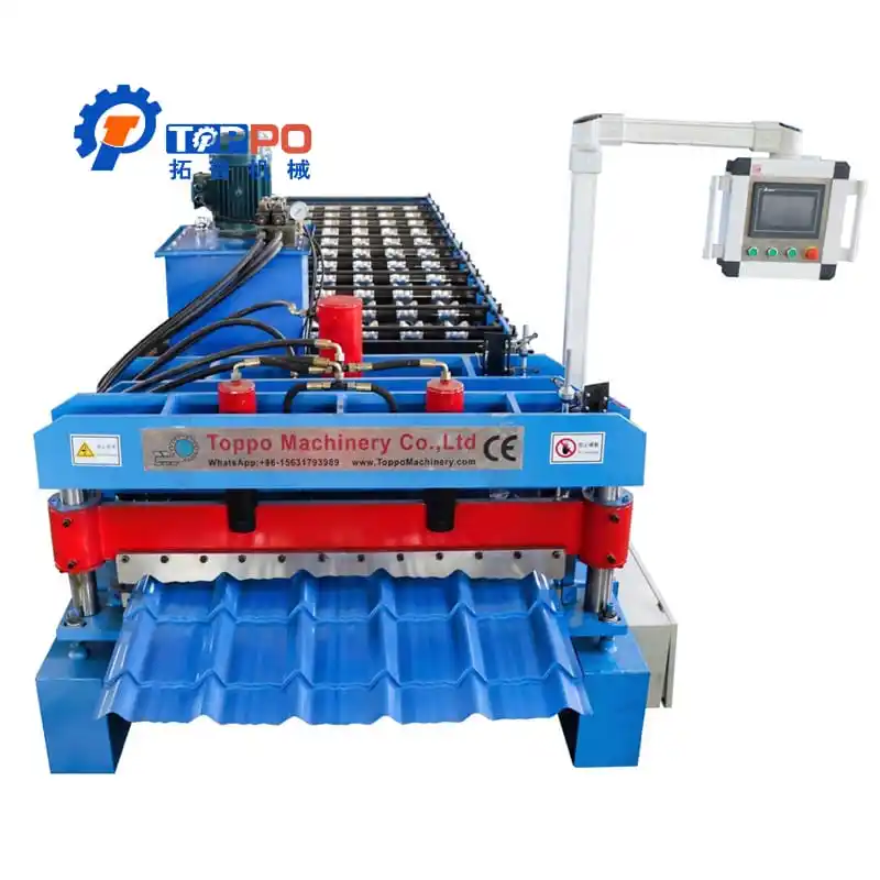 Glazed Roofing Tile Profile Making Roll Forming Machine