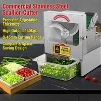 Cortadora de Vegetales Comercial Silenciosa Mond.uk de 150 kg/h, Rebanadora Profesional de Cebollín y Chile en Anillos para Restaurantes