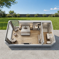 Vente Directe – Maison Capsule de Luxe Préfabriquée, Structure en Acier Léger, Design Moderne, Certifiée CE, Conteneur de Bureau 20 pieds 40 pieds