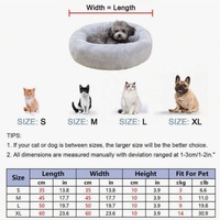Coussin rond en polaire arctique pour animaux de compagnie, toutes saisons, chaud et confortable, pour chiens et chats, nid douillet pour chats d'intérieur et petits chiens