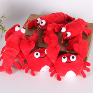 Porte-clés en peluche Écrevisses et crabes 16cm 12cm, Jouet anti-stress, Cadeau pour événement sur le thème des fruits de mer - Product Image 1