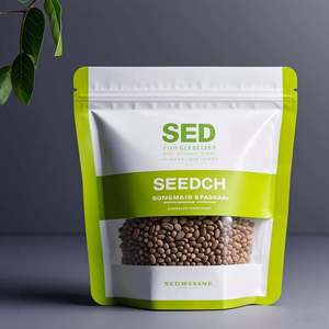 Sac pochette en mylar à 3 côtés imprimé sur mesure gravure pour fleurs maïs laitue emballage vide en plastique de graines de légumes - Product Image 5