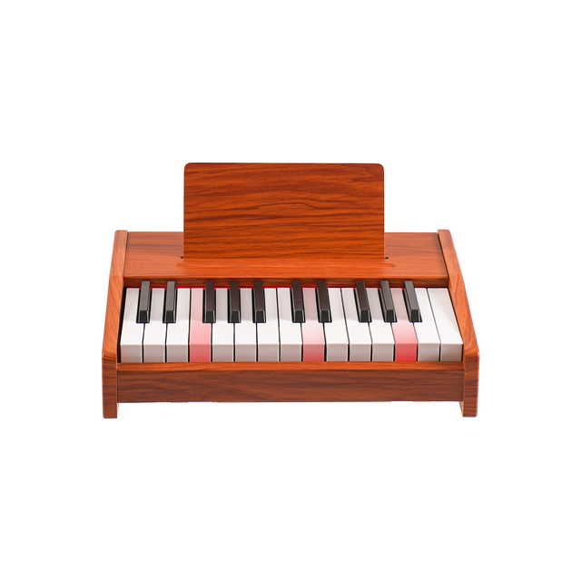 MY MUSIC MY-258 Portable Electronic Keyboard 25-Key Wooden Electric Organ Digital Piano Instrument