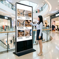 Kiosque d'affichage au sol multi-touch infrarouge 75 pouces 3840x2160, borne photo, signalisation numérique, publicité pour le commerce de détail/centre commercial/ascenseur