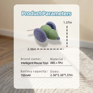 Karikatür tarzı kedi ve köpek Pet interaktif animasyon elektrik kendi kendine oyun fare oyuncak - Product Image 2