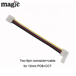 Cắm và chơi 12 mét rộng nối solderless nối 6 pin L góc nối rgbcct <span class=keywords><strong>LED</strong></span> Strip - Product Image 4