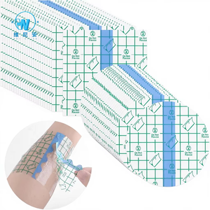 Pansements transparents pré-coupés Yimmer 10cm*10cm, <span class=keywords><strong>film</strong></span> auto-adhésif pour coupures et brûlures mineures, imperméables et respirants - Product Image 1