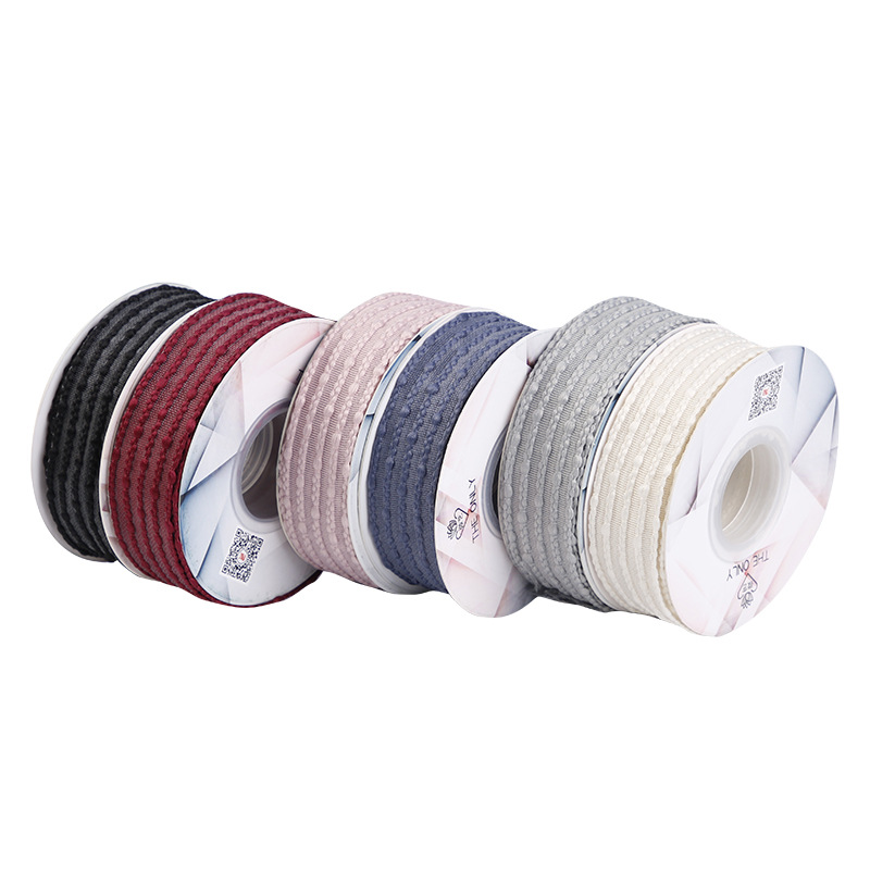 Полосатые кружевные декоративные ленты для упаковки букета цветов в подарок, корейские жаккардовые ленты ручной работы «сделай сам», тканевые кружева