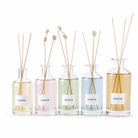 Bouteille diffuseur de parfum en verre cylindrique droit 50ml 90ml 100ml 150ml 180ml 200ml 220ml 300ml avec logo personnalisé pour emballage de parfum
