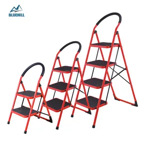 Escalera plegable para silla con mango, escalones de acero Industrial, 370x200 Mm, 465x80x935 Mm, 570x465x845mm, 225 libras
