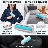 Rouleau auto-nettoyant réutilisable pour enlever les poils d'animaux - Rouleau anti-poils portable pour poils de chat et de chien - Outil de toilettage professionnel pour tapis et canapés