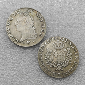 ฝรั่งเศส-หลุยส์ <span class=keywords><strong>XV</strong></span> 1 ECU 1774 L (bayonne) เหรียญที่ระลึกสไตล์โบราณของขวัญของตกแต่งบ้าน - Product Image 1