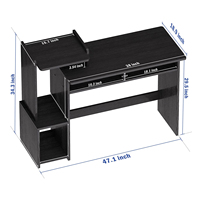 Ordinateur avec tiroirs bureau de maison avec support d'imprimante bureau d'écriture petit espace bureau d'étude table facile à assembler