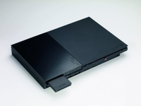 Konsol Game TV Rumahan PS 2 Slim Series Bekas/Pre-owned, PS 2 Slim SCPH 90000 Series Sistem Game Retro dengan Kontroler