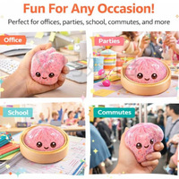Jouets à presser anti-stress en forme de boulettes et pains Bao, avec visage souriant, style vapeur, avec kit de cuisson vapeur