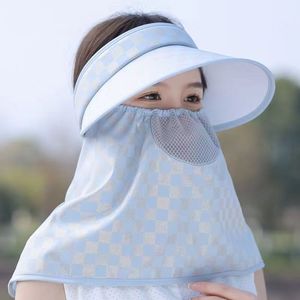 หมวกกันแดดฤดูร้อนสำหรับผู้หญิง ป้องกันใบหน้า ปีกกว้าง ระบายอากาศได้ดี กันแดด ขี่จักรยาน เก็บชา สีชมพู - Product Image 2