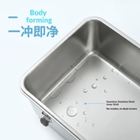Litière pour chat intelligente manuelle la plus vendue - Entièrement fermée, extra-large, en métal et plastique, design carré, facile à nettoyer, empêche la dispersion de la litière