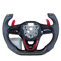 Kundenspezifisches Halbrundes Yoke-Lenkrad aus Carbonfaser für VW Volkswagen Golf 8 R 5 6 7 MK8 MK6 MK7 6R 7R 8R Gti Polo Passat B8
