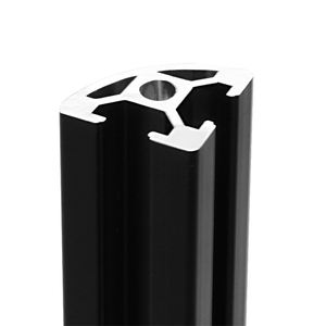 Commercio all'ingrosso della fabbrica argento nero industriale anodizzato 2020 T fessura estrusioni arrotondato Conner telaio mezzo tondo in alluminio profilo 2020 - Product Image 3