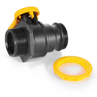 Válvula de Bola IBC DN 50 NPT Macho a 2\" BSP/NPT Rosca Fina Acoplamiento de Tubería para Tanque