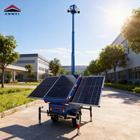 Wasserdichter Flexibler Mobiler Solar-CCTV-Anhänger 3*400W Monokristalline Solarmodule Gel-Batterie Cloud/SD-Karte/NVR