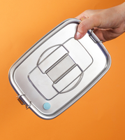 Oneup — boîte à lunch portable empilable, double couche, étanche, bento pour enfants, métal et acier inoxydable 304, vente en gros