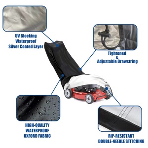 Housse <span class=keywords><strong>de</strong></span> rangement pour tondeuse à gazon extérieure en tissu Oxford robuste, anti-poussière, pour débroussailleuse, souffleur, aspirateur à feuilles et outils <span class=keywords><strong>de</strong></span> jardin - Product Image 5