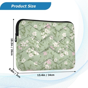 New Arrival Custom Green and Purple Checked Plain Print <b>Computer</b> Messenger Laptop <b>Accessories</b> Grid Protective Case Laptop Sleeve - Product Image 3