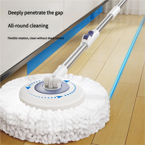 Nouveau 2026 Magic Spin Go Ensemble de serpillière rotative à microfibres pour nettoyage de sols domestiques, avec seau et système de rotation manuelle facile - Product Image 5